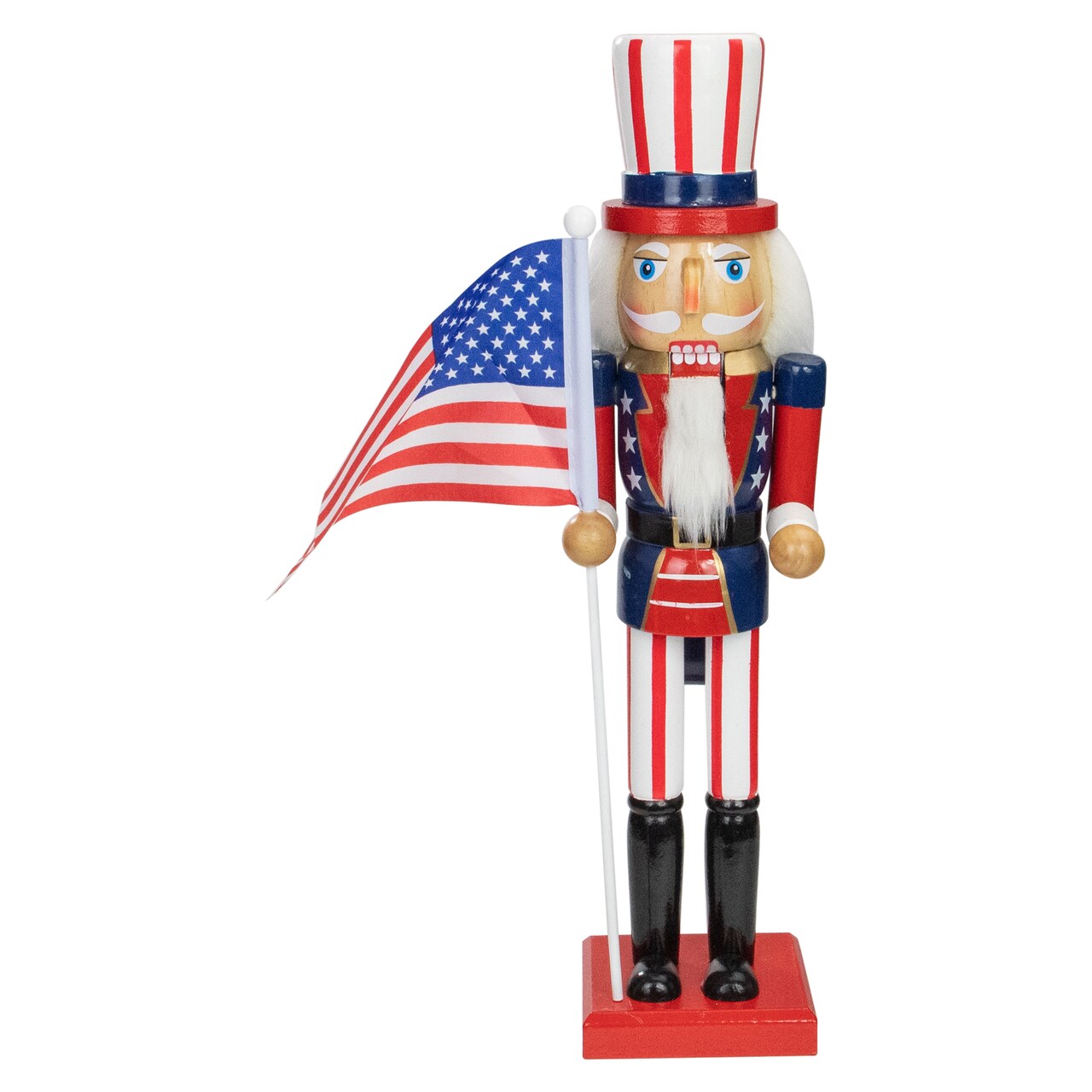 Northlight Patriotic Wooden Uncle Sam Christmas Nutcracker - 15"